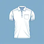 soft blue short-sleeved polo shirt image